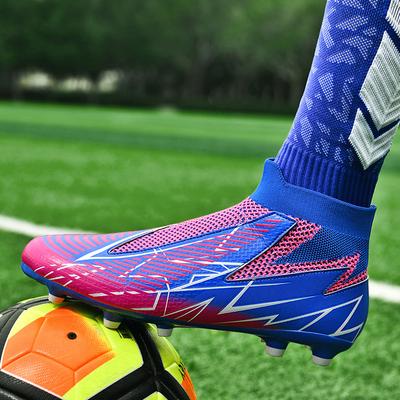 Soccer Shoes Men Ultra Light High Top Outdoor Training Football Boots Cleats Spike Breathable Women Football Match Sneakers New