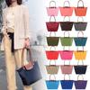 Borsa a tracolla pieghevole in nylon da donna, impermeabile e pratica, borsa portaoggetti per sport, fitness, shopping e regali, colore Rosso Vino, Rosso, Viola
