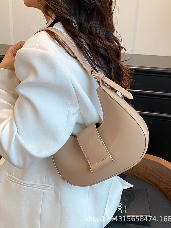 Solid Color Stylish Single Shoulder Underarm Women's Bag - 2025 Autumn/Winter Collection