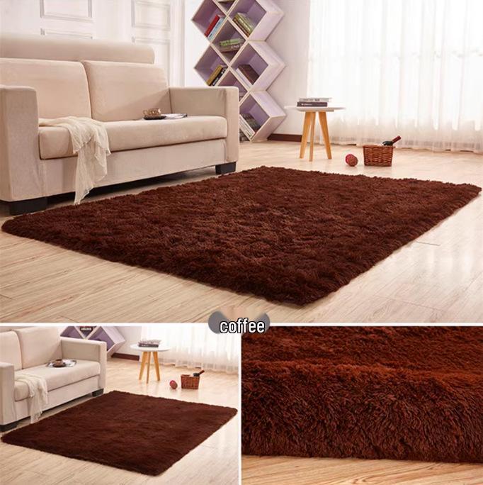 Nordic Plush Silk Fur Carpet for Living Room or Bedroom Sofa