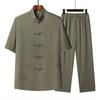 Men's Chinese Style Tang Suit Cotton Linen Set