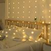 1pc 72LED Star Curtain Lights Charming Fairy Tale Star Shape Hanging Lamp Perfect For Bedroom Wall Courtyard Wedding Party Decor