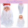 Christmas White Haired Old Man Santa Claus Latex Mask For Role Play Props