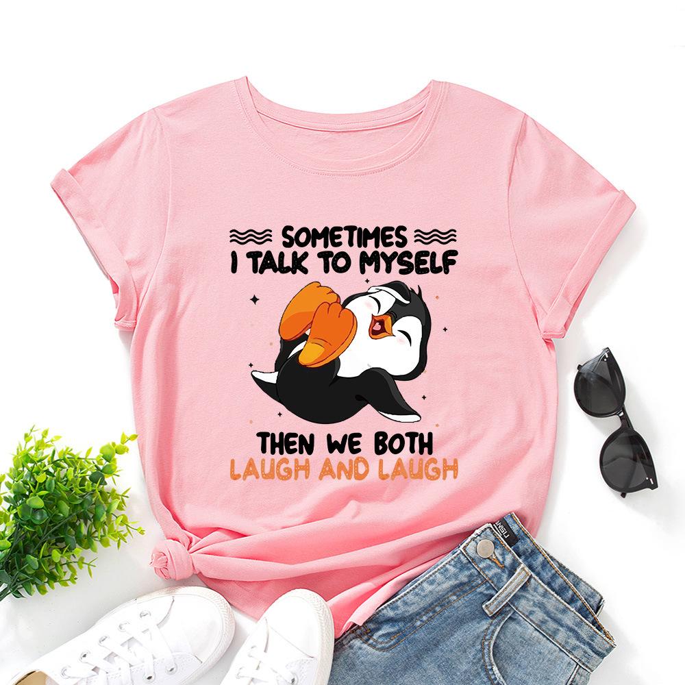 

Хлопковая футболка с коротким рукавом и круглым вырезом, женская, с 2D-принтом, топы 3XL