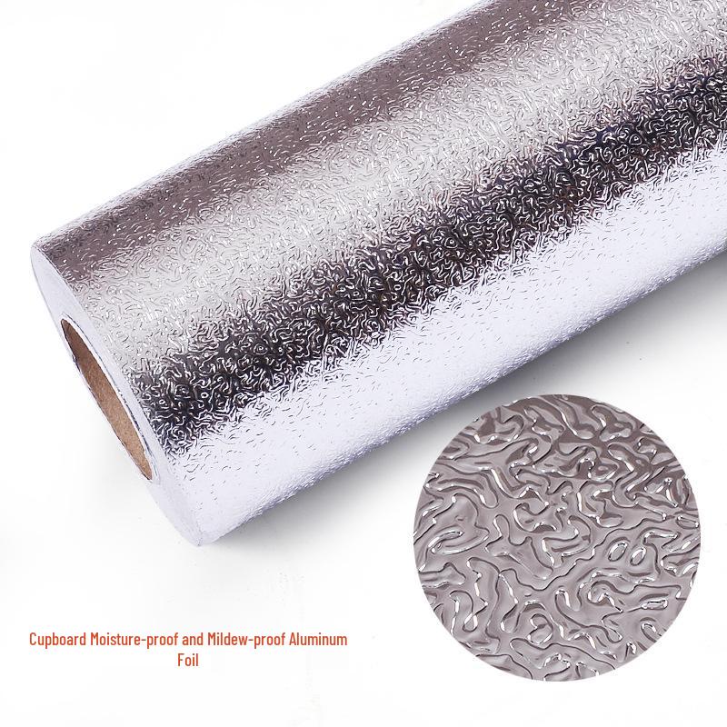High-Temperature, Waterproof, Oil-Proof Kitchen Wall & Cabinet Stickers - Self-Adhesive Aluminum Foil