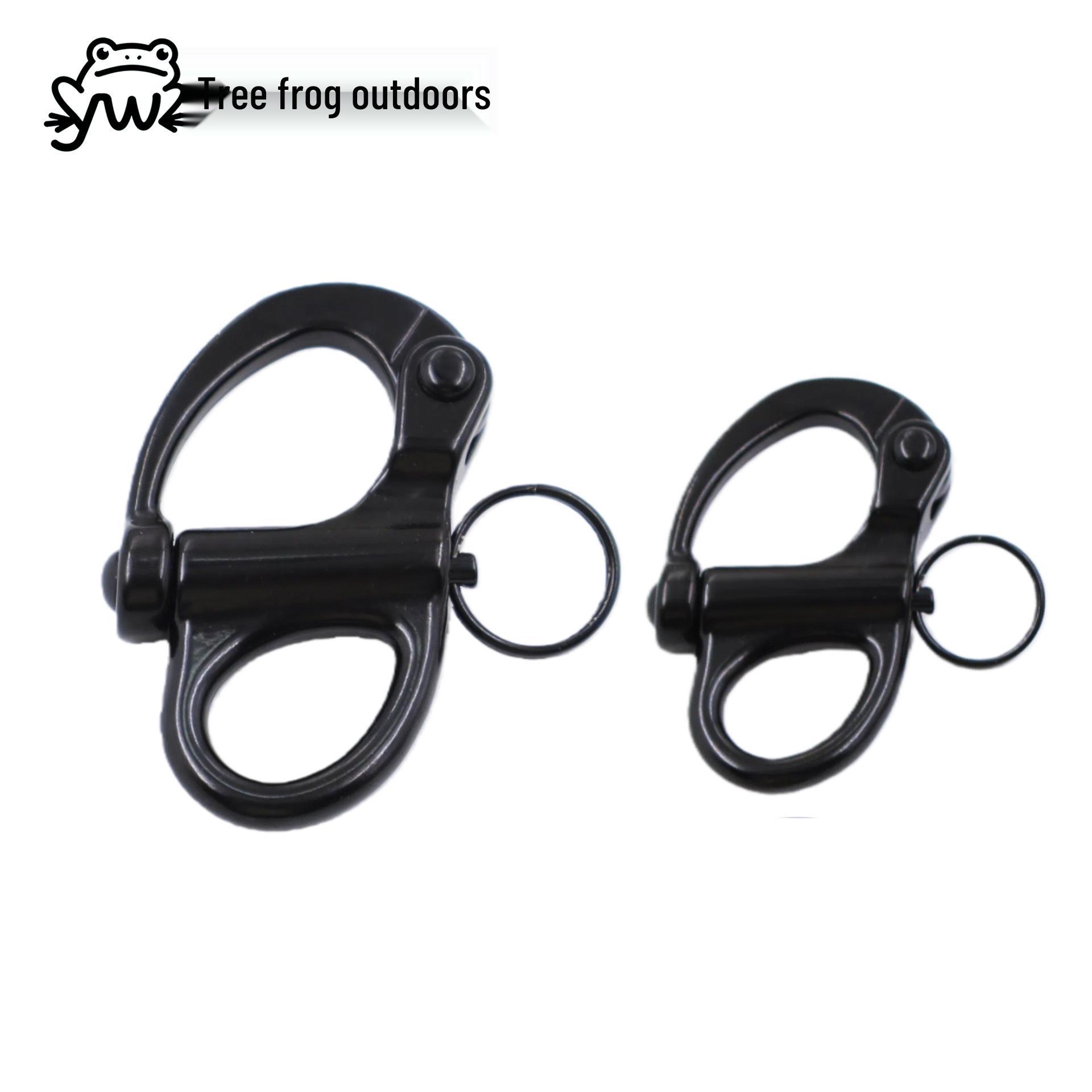 316 Black Self-Locking Quick Release Spring Shackle for Sailing Boats 35MM