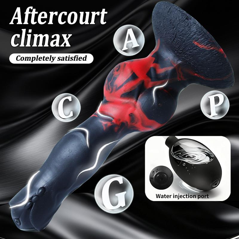 Liquid Silicone Ejaculating Anal Plug - Squirt Dildo for Men Women, Backdoor Realistic Adult Sex Toy with Pump