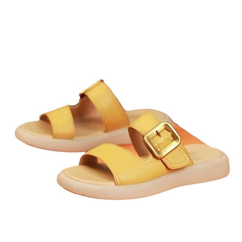 Soft-soled One-word Slippers Women's Summer Outer Wear Thick-soled Non-slip Beach Shoes New Women's Sandals