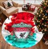 Liverpool F.C Muster Runder Teppich, Innen-/Außenmatte, für Picknick, Spielzimmer, Schlafzimmer, Büro, Wohnzimmer, Heimdeko Teppich, Geburtstagsgeschenk