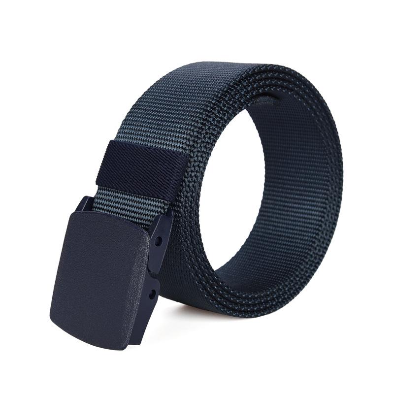 Men's Tactical Nylon Belt - Metal-Free, Military Style for Outdoor and Labor Protection