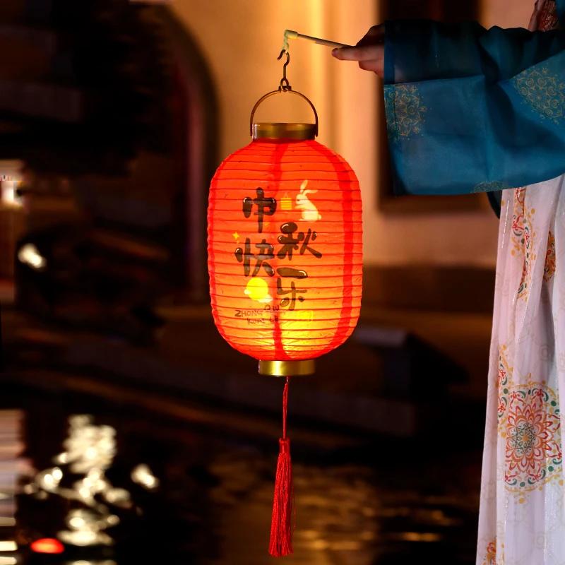 Felinar Chinezesc DIY Stil Retro Portabil Floare înflorită Lampă de Lumină Petrecere Felinare Luminoase pentru Crăciun Cadou de Anul Nou