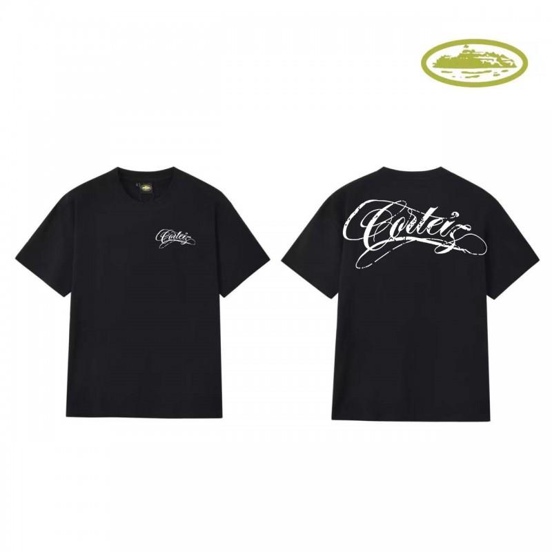 CORT Alcatraz Basic Short Sleeve T-Shirt Phantom Letter Print Couple Streetwear Teens