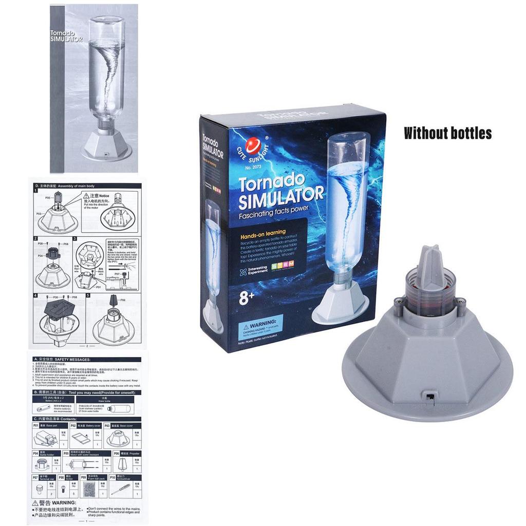 Interactive Educational Toy Set For Kids Enhance Science Skills With Tornado Simulation Experiment