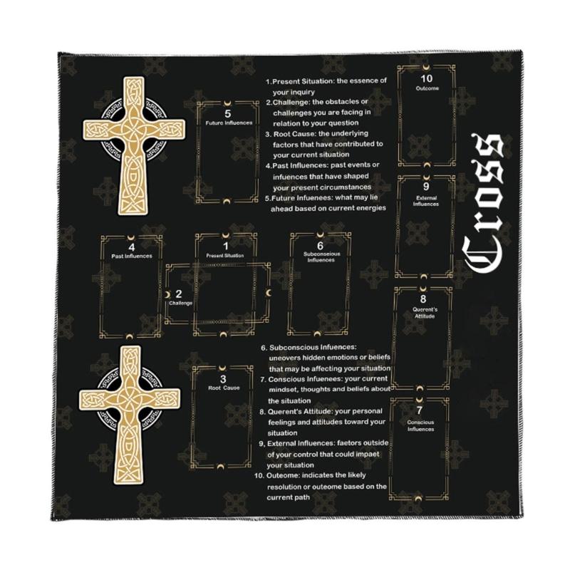 

Luxurious Velvets Tarots Cloth Soft Velvets Divination Mats Mystical for Spiritual Meditations and Home Decoration A 50x50cm