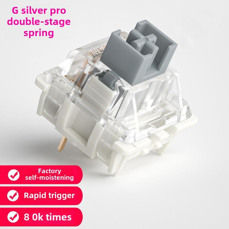 Gateron PRO 3.0 Mechanical Keyboard with Hot-Swappable Axis: Black, Tea, White, Silver, Double Spring Yellow, and Cream Shell.