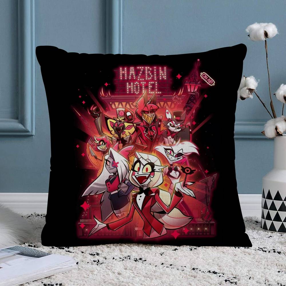 Anime HHazbin HHotel Maple Design Cushion Cover Happy Autumn Harvest Decor Holiday Decorati Pillow Cover