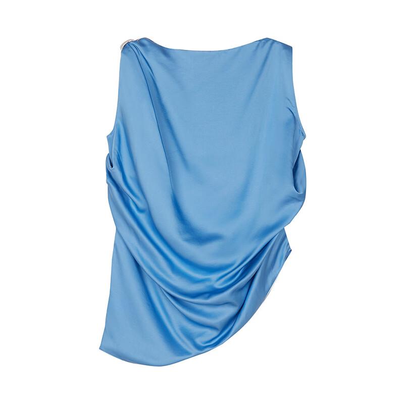JNBY 2026 Summer Sleeveless Loose Cowl Neck Shirt