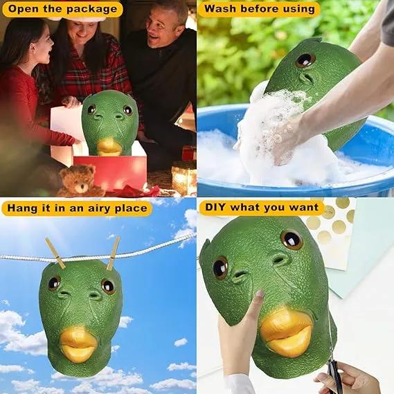 Ugly Green Fish Head Halloween Masks for Adults
