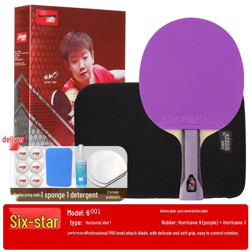 Tianji Blue Professional Grade Shakehand Table Tennis Racket with Eight-Star Blue Sponge Backhand Grip