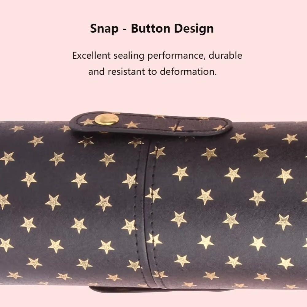 PU Leather Makeup Brush Bucket Waterproof Cosmetic Bag Portable Storage Box  Travel