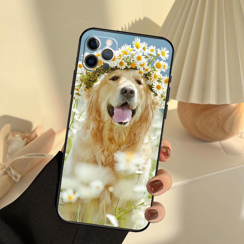 Golden Retriever Friend Phone Case For iPhone 15 14 13 12 11 16 17 Pro Max 13 Mini 15 16 Plus 16e 17 Air Cover Funda