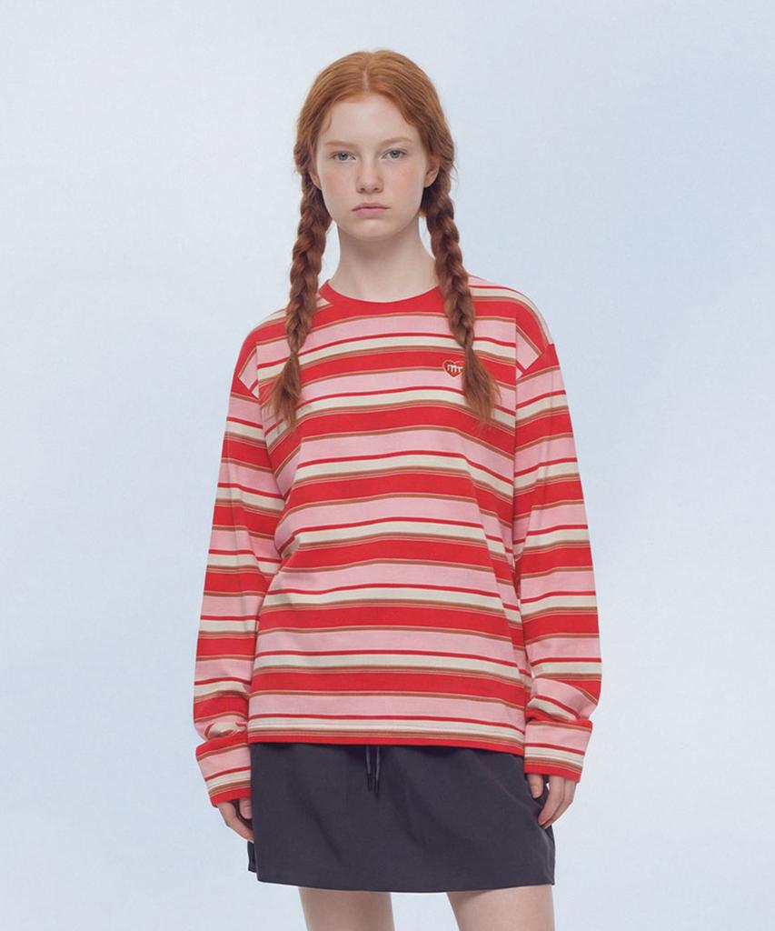 Maseumaluljeueopaeleol Multi Strip Long Sleeve_Pink