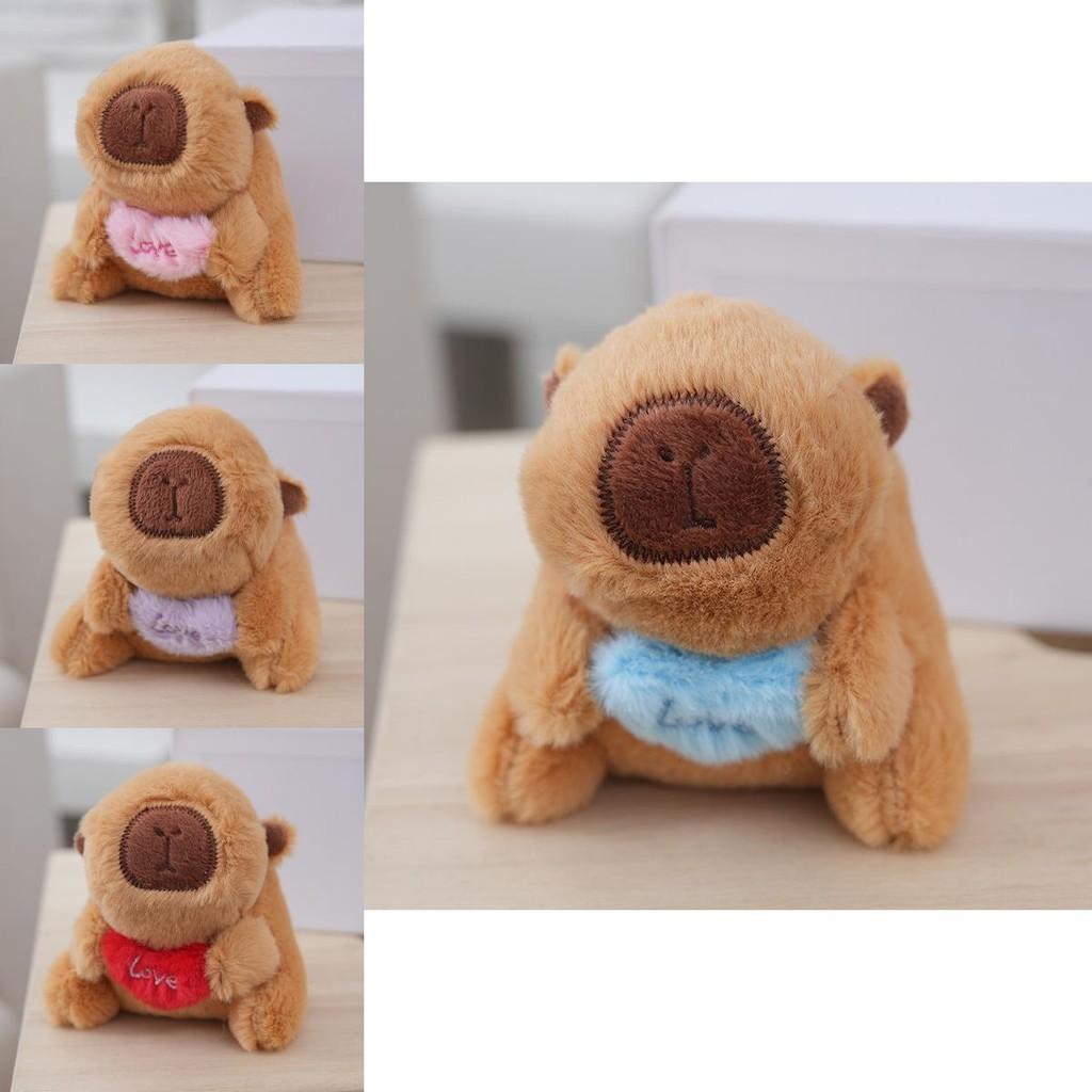 Adorable Capybara Plush Keychain Soft Toy Cuddly Animal Figure For Kids