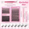 700 Clusters/Box Curvature D Dense Grafted False Eyelashes 9-16MM DIY Lashes Extension  Daily