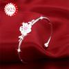 Sterling Silver Hypoallergenic Bracelet for Women, Sweet Cherry Blossom Flower Jewelry, Gift for Couples and Best Friends