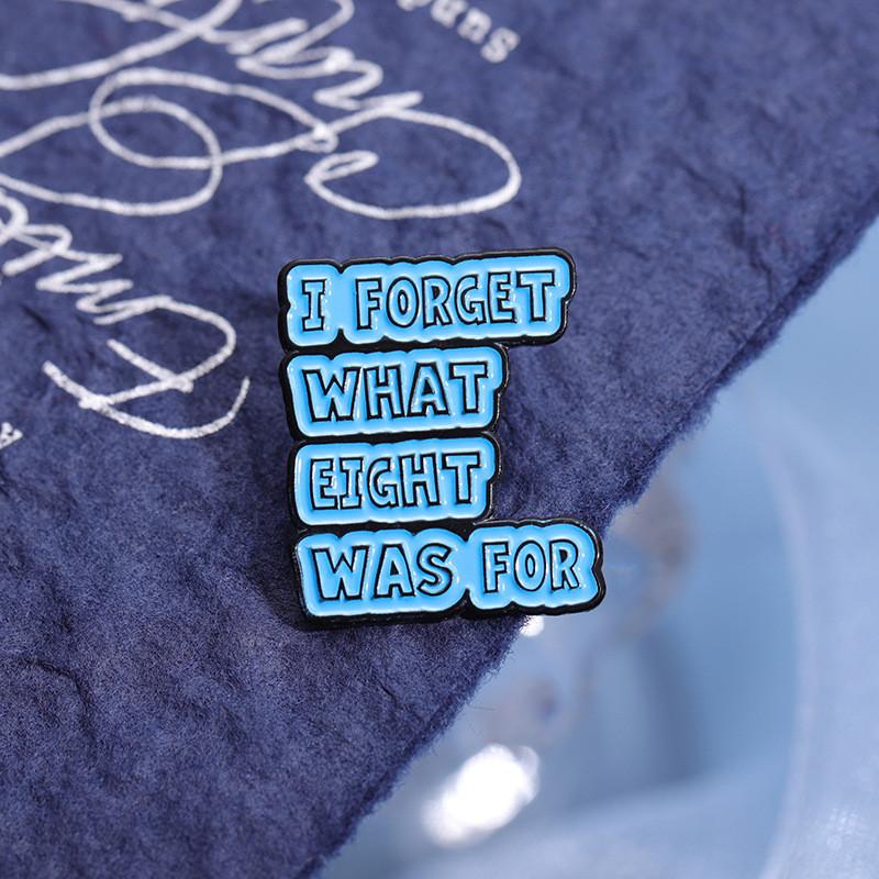 Phrase Artistic English Brooch In Vibrant Blue Enamel Fashionable And Multifunctional Accessory All For