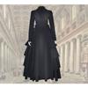 Victorian Medieval Halloween Renaissance Princess Dress Cosplay Costume Black