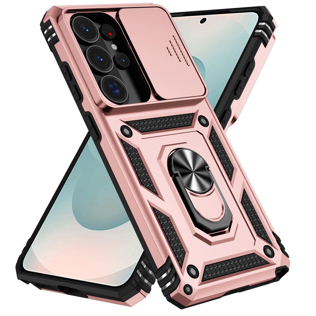 Etui do Samsung Galaxy S26 Ultra PC + TPU Pokrowiec na Telefon z Ochroną Obiektywu Podpórką
