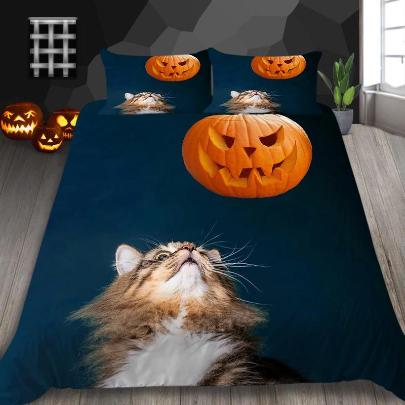 Halloween Home Textiles 3D Printed Duvet Cover Set Luxury Quilt Cover Microfiber Polyester King Queen Size Duvets Bedding