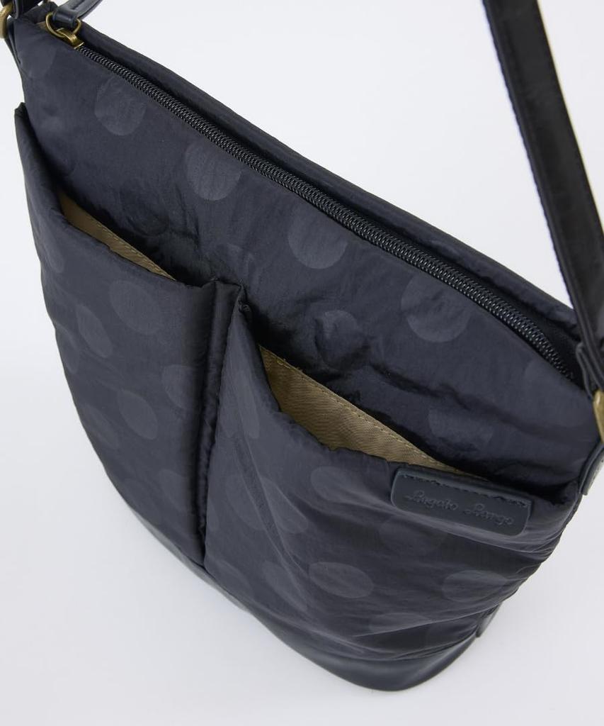 Legato Largo Dot Series Shoulder Bag, A5 Size, Water-Repellent, Bucket-Shaped, Lightweight