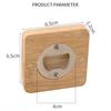 Square Round Beer Opener Wooden Beer Bottle Opener Universal Beer Cap Catche  for Home Kitchen Bar