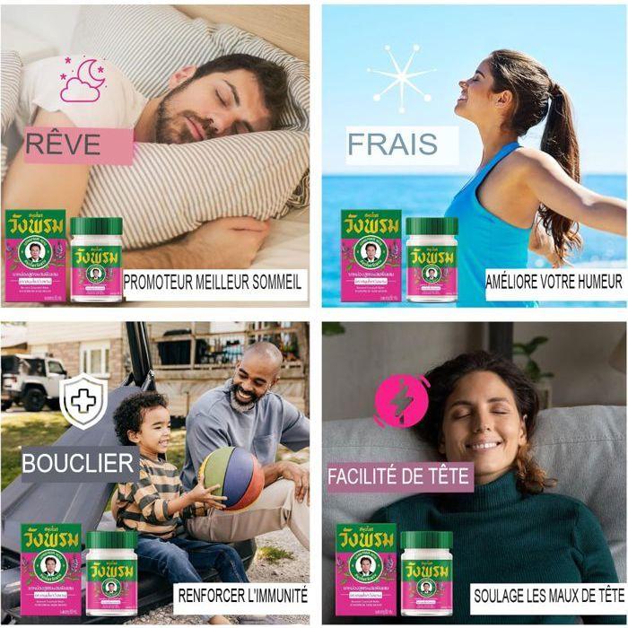 Baume Wang Prom (50g) - Camphre de Bornéo &amp; Patchouli : Confort Respiratoire, Clarté Mentale et Relaxation Sensorielle