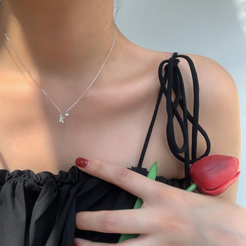 Geometric Pendant Necklace With Large And Small Squares