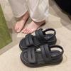 Fashion 2025 summer new thick sole one-strip soft, stylish comfortable and lightweight sports sandals for women