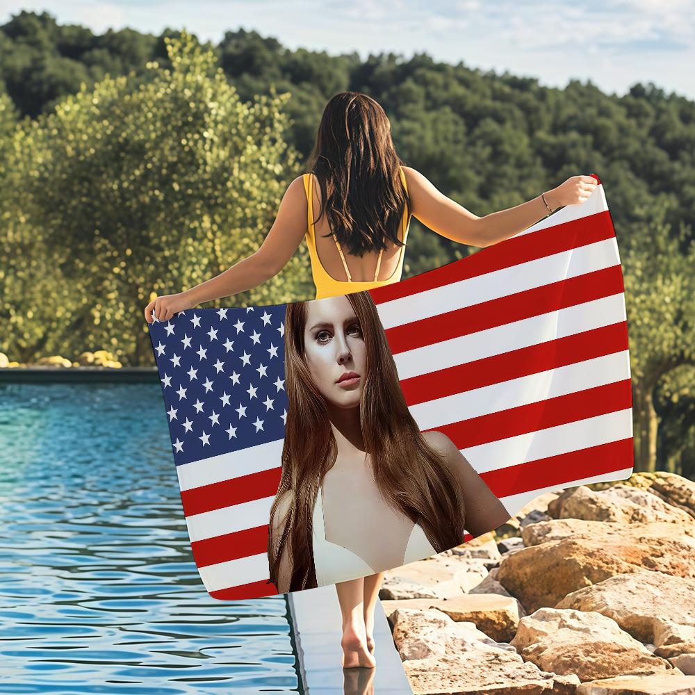 Sänger L-Lana Del R-Rey Fahne Handtuch Schnelltrocknende Strandhandtücher Sind Geeignet Für Schwimmbäder Camping Yoga Und Das Fitnessstudio