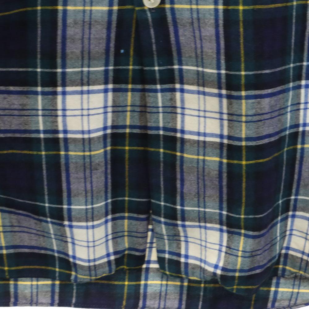 Deacon Brothers 60s 70s vintage Check Pattern Long sleeve Open collar shirt Men's Used