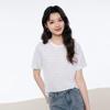 Qiusbiyiren Basic Round Neck H-line T-Shirt