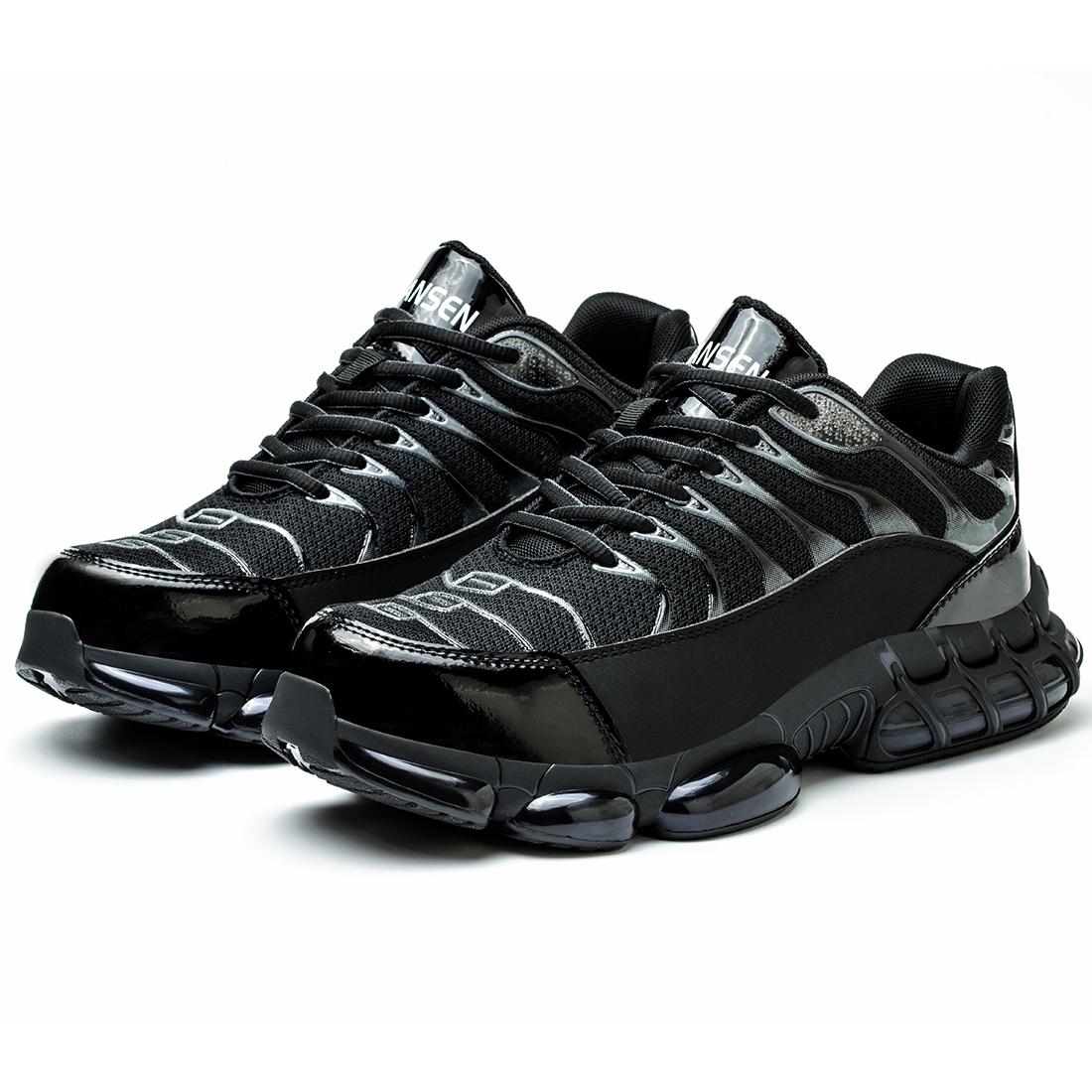 

New Steel Toe Work Shoes Men Women Safety Shoes Air Cushion Work Safety Sneakers Anti-Smash Work Boots Breathable Shoes Male 39 чёрный