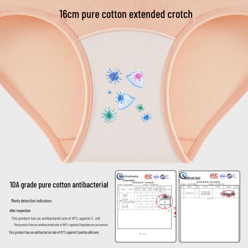 Ordifen Women's 95% Cotton Seamless Mid-High Waist Briefs 4-Pack