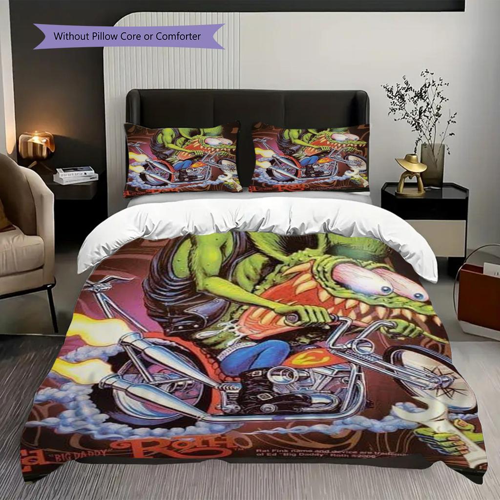 Ratatude Skateboard Adventure Bedding 1 Duvet Cover 2 Pillowcase Without Core Christmas Birthday Gift Soft And Comfortable