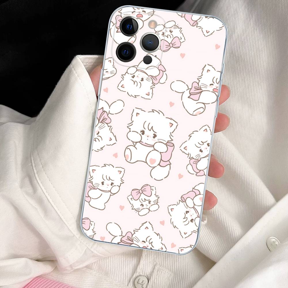 Cute M-mikko C-characters For IPhone 11 12 13 14 15 16 17 Pro Max Plus Air Transparent Clear Shockproof Case