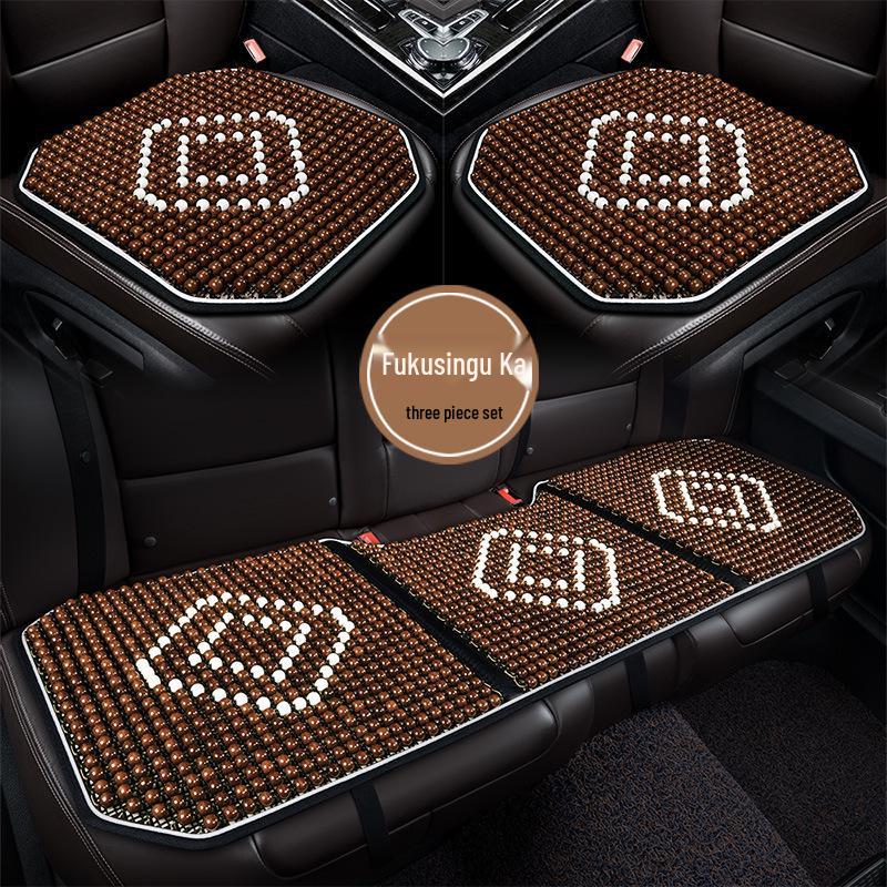 Atmungsaktives Autositzkissen mit Holzperlen - Sommerkühlung & Ganzjährige Belüftung