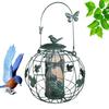 Outdoor Suspended Mesh Cage Bird Feeder Tubular Squirrel Proof Bird Feeder Metal Bird Feeder For Lawn Outdoor Backyard
