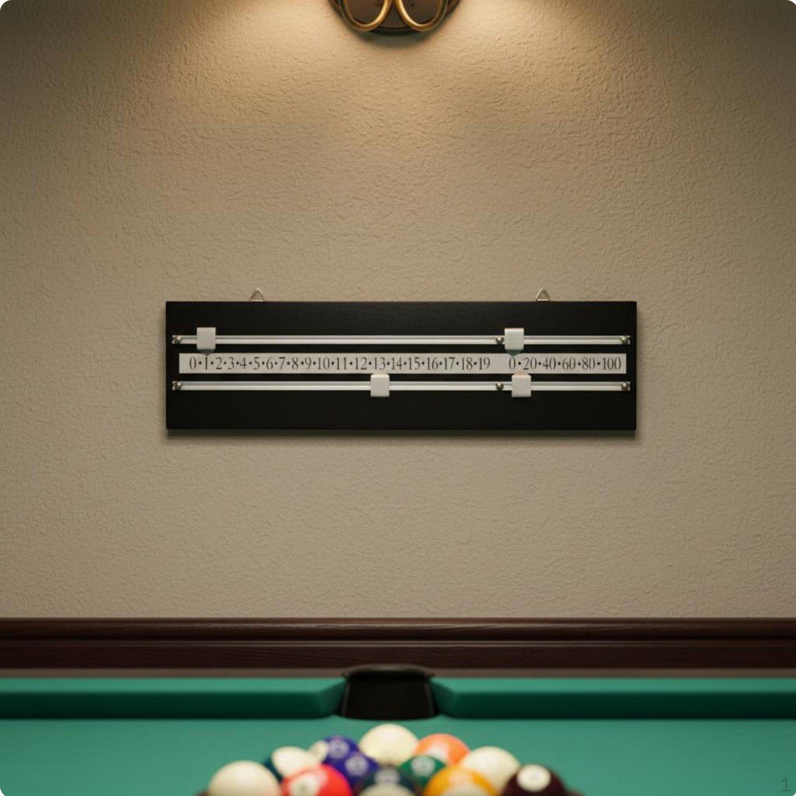 Billiard Scoreboard Easy Reading Numbers Pool Score Keeper Manual Wall Mounted Snooker Scorer for