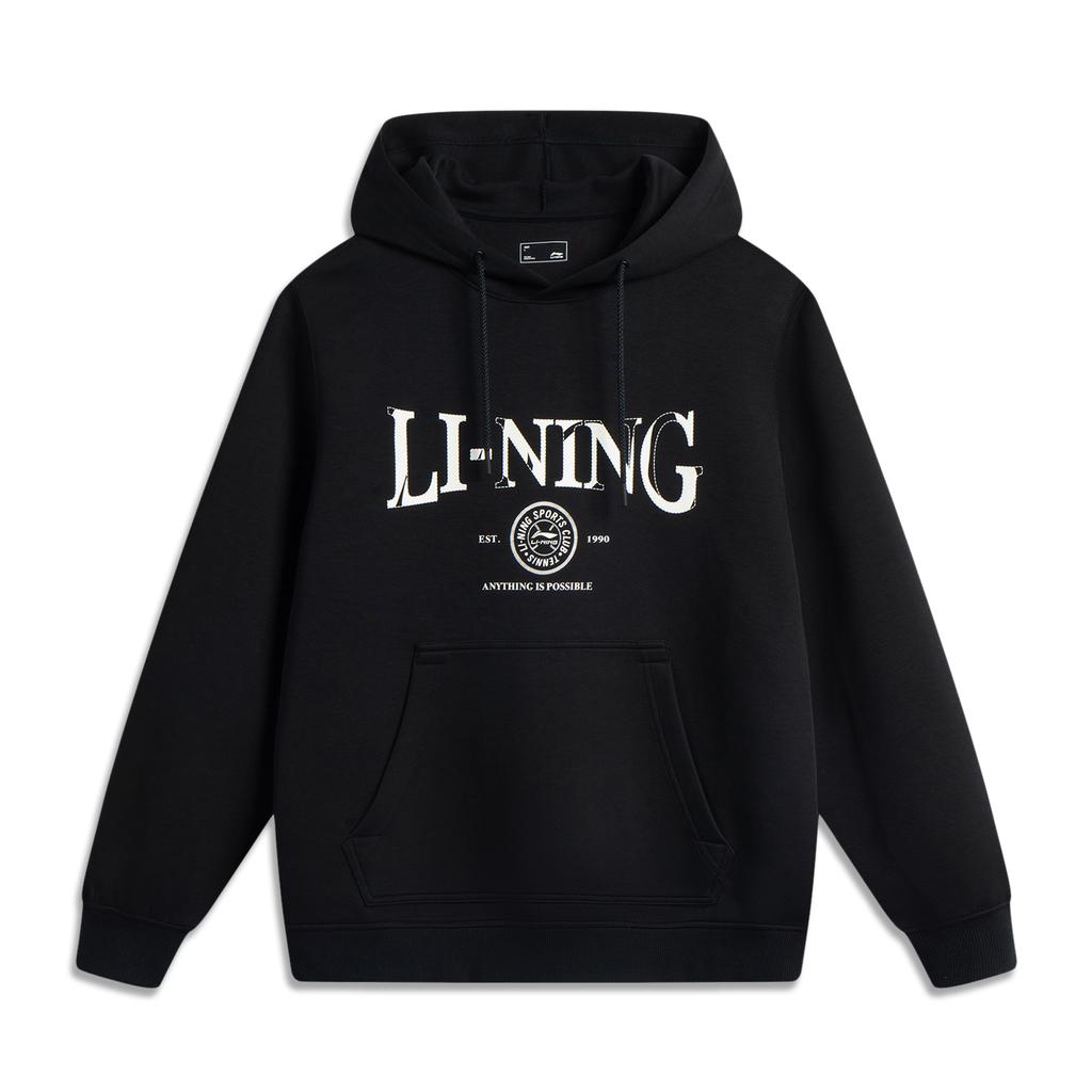 Li-Ning Soft Comfortable Breathable Versatile Hoodie Men Hoodies Black AWDV563-4