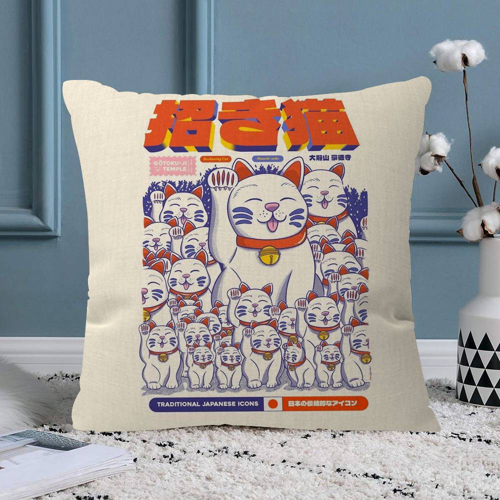 Japanisches Zeitgenössisches Tokio Kunst Kissen Geschenk Heim Büro Dekoration Schlafzimmer Sofa Auto Kissenbezug Hülle x